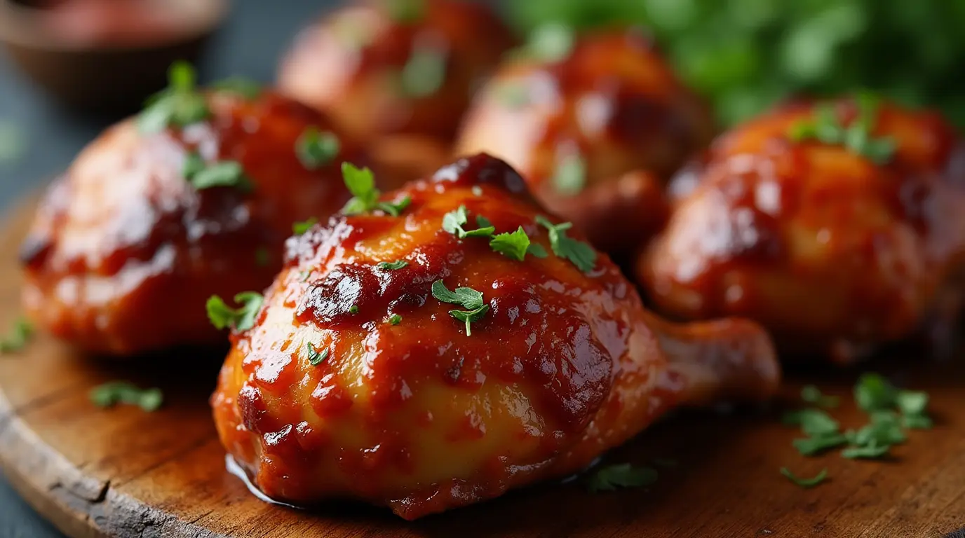 Air Fryer BBQ Chicken ready to be served